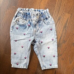 Baby Gap Disney Minnie Stylish Kids Denim Jeans with Pink Accents